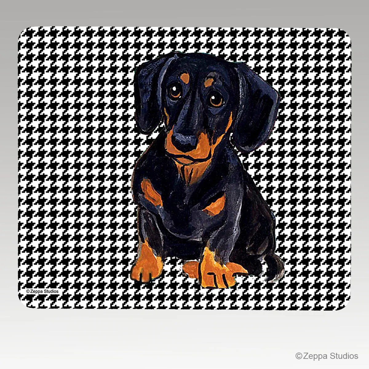 Dachshund Houndstooth Mouse Pad