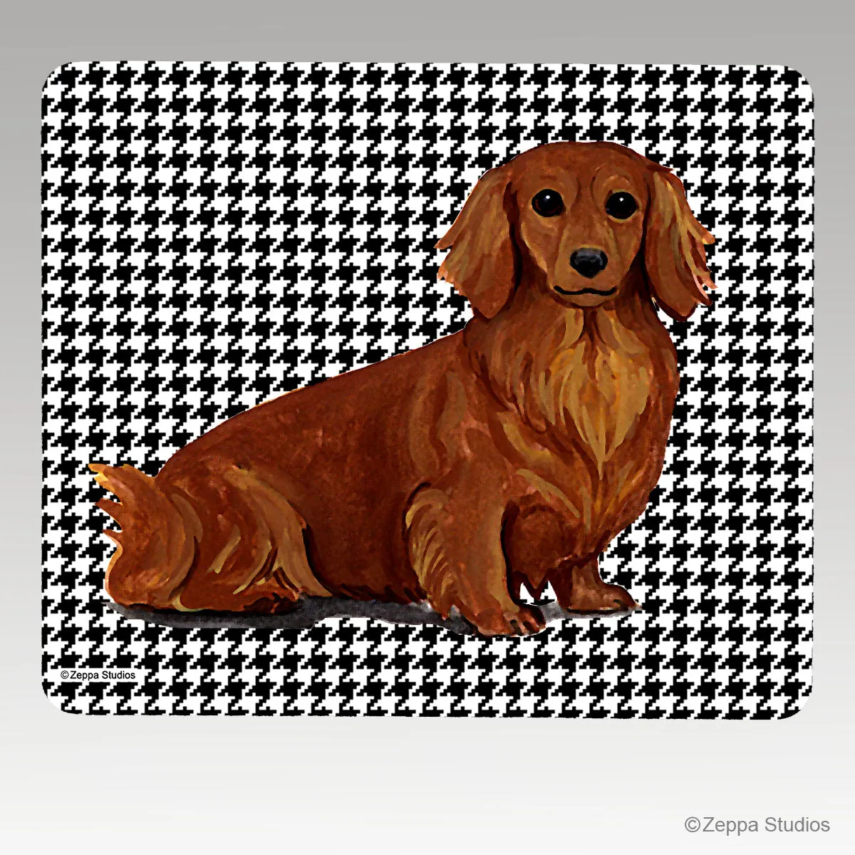 Dachshund Houndstooth Mouse Pad