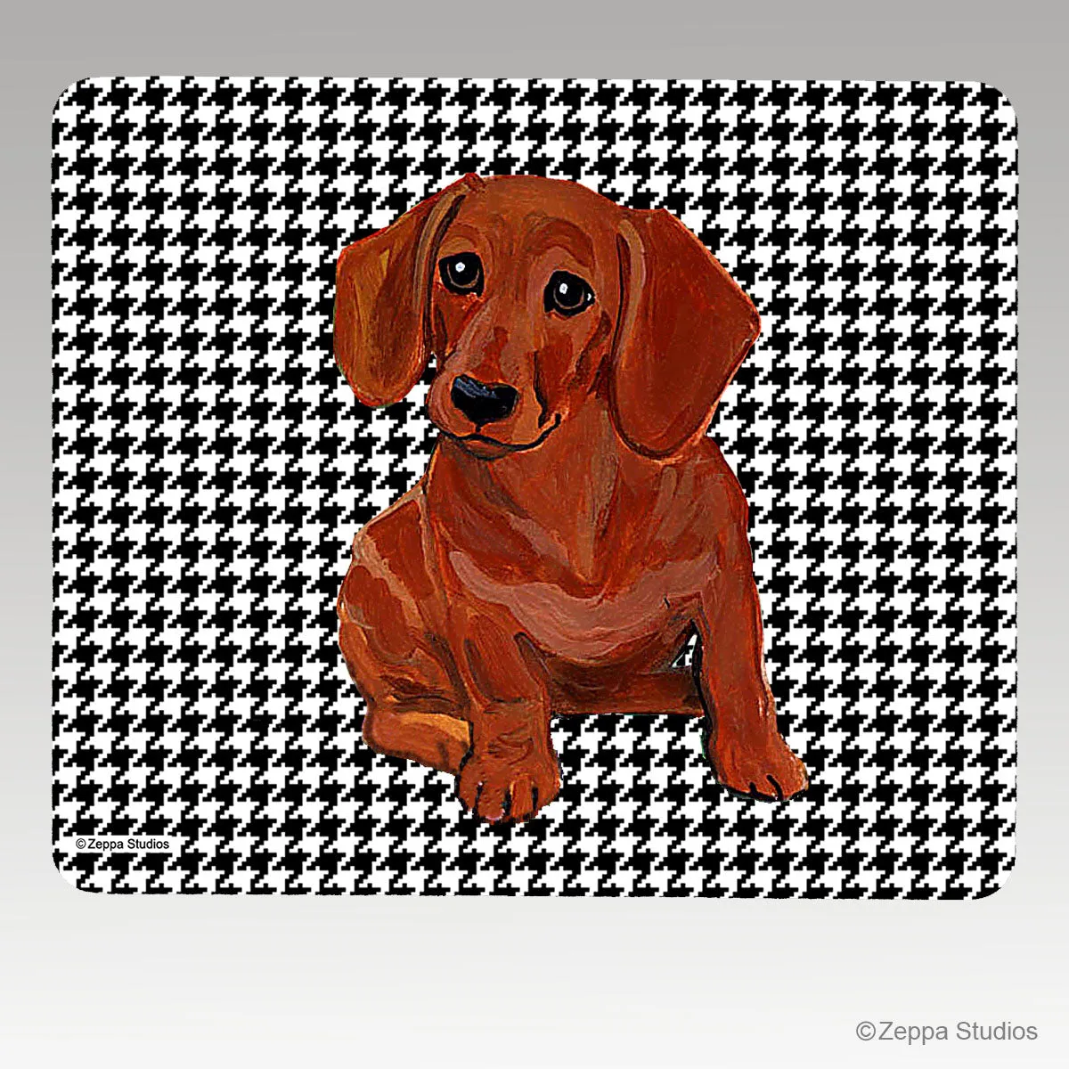 Dachshund Houndstooth Mouse Pad