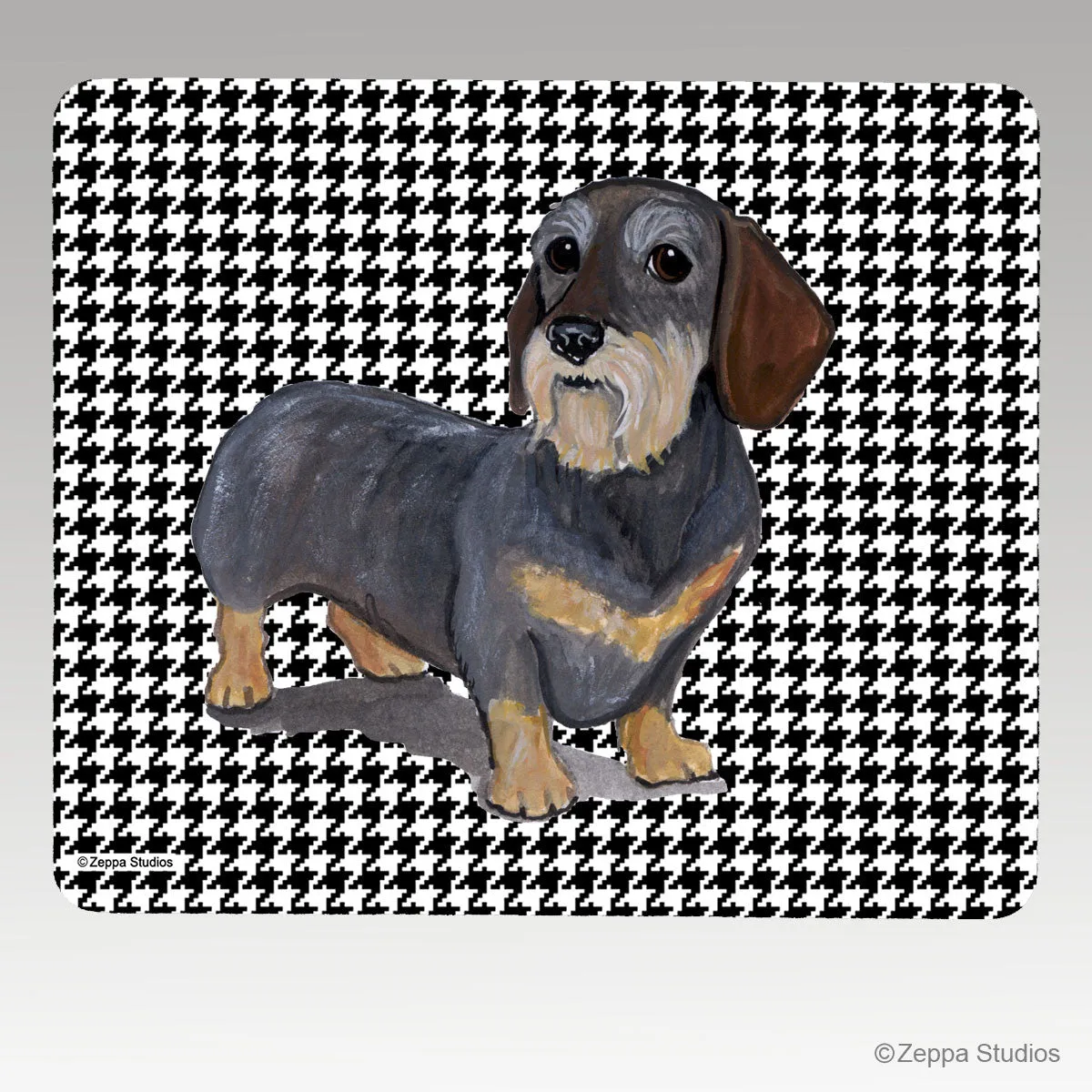 Dachshund Houndstooth Mouse Pad