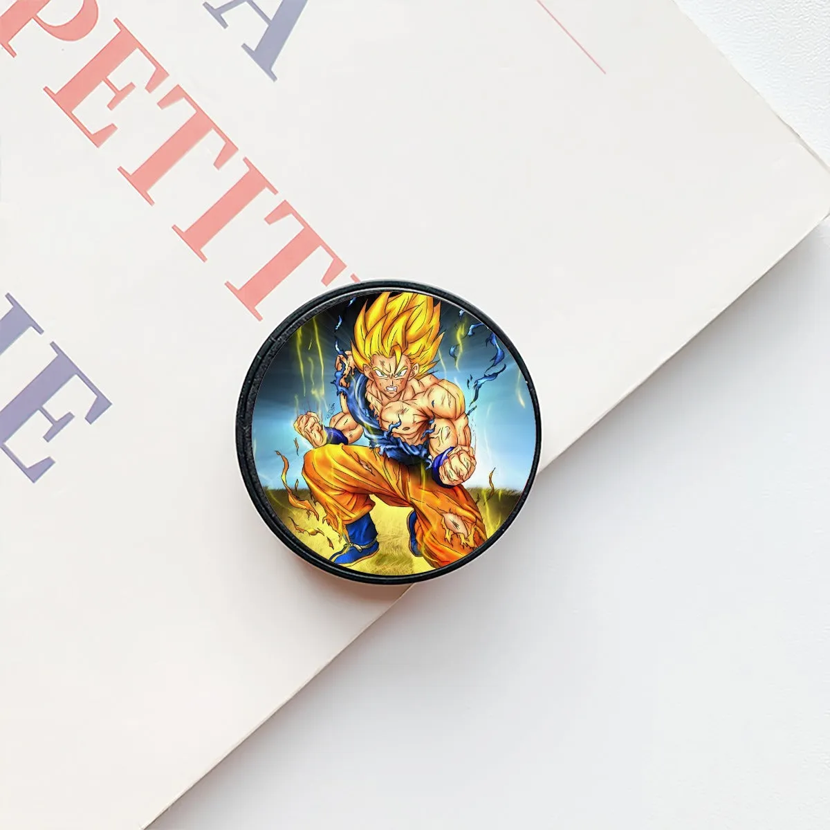 DBZ Goku Super Saiyan Thunder Power Damage Fight Cool Design Airbag mobile phone holder