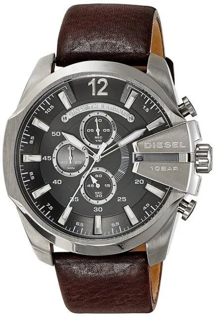 Diesel Men's DZ4290 Chief Chronograph Brown Leather Watch