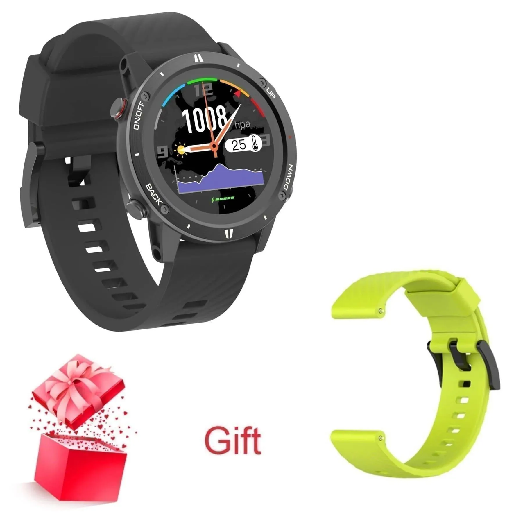 Digital Sports Smart Watch with GPS Compass Altimeter Barometer Pedometer