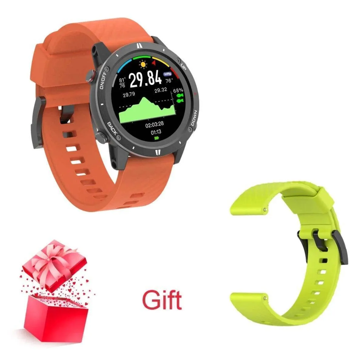 Digital Sports Smart Watch with GPS Compass Altimeter Barometer Pedometer