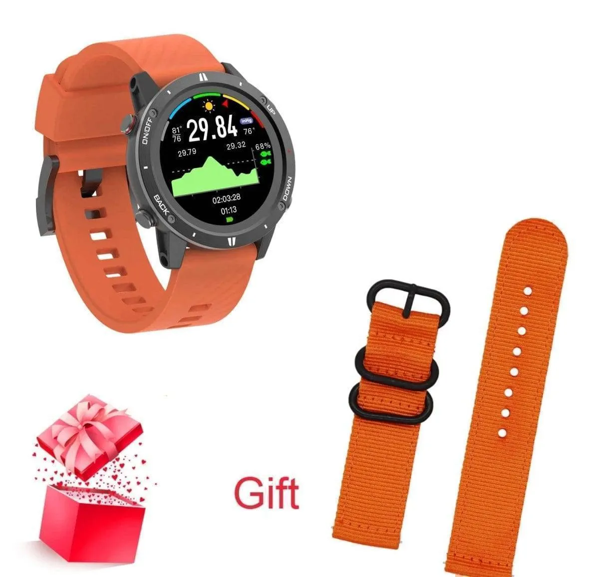 Digital Sports Smart Watch with GPS Compass Altimeter Barometer Pedometer