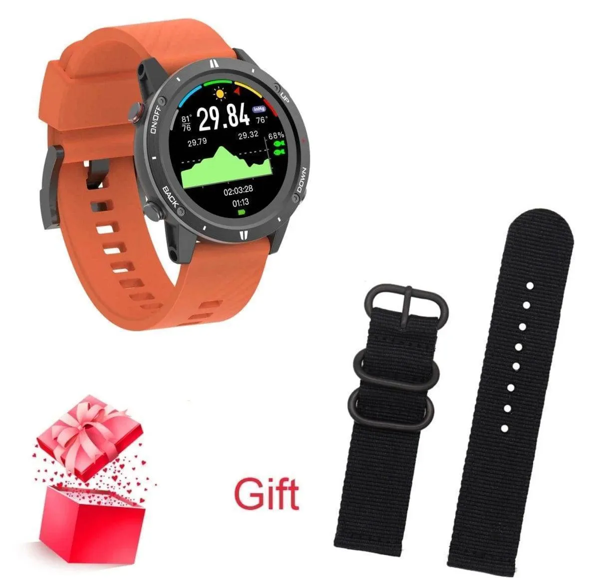 Digital Sports Smart Watch with GPS Compass Altimeter Barometer Pedometer