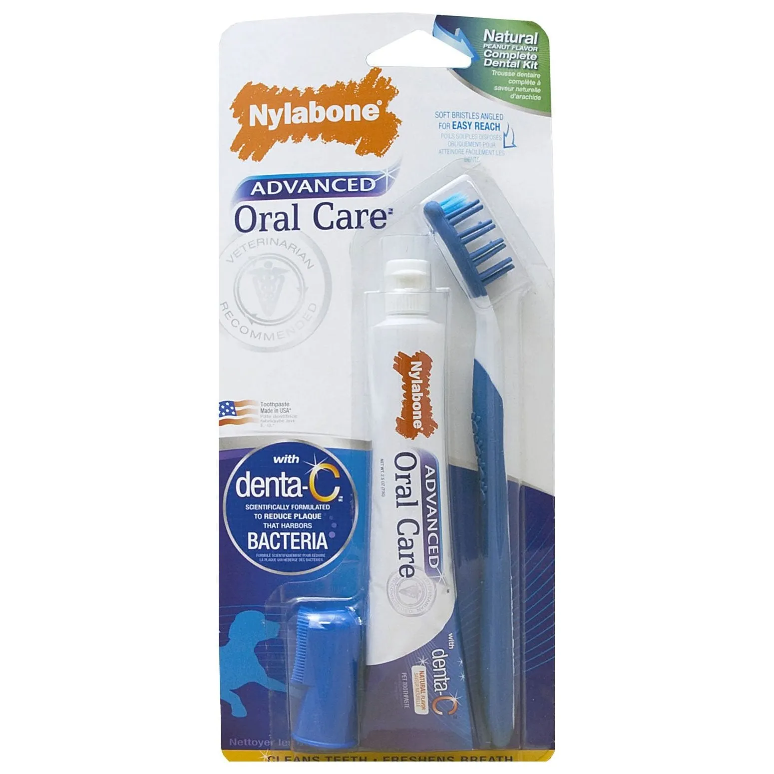 Dog Dental Kit - Nylabone Advanced Oral Care Natural Dog Dental Kit