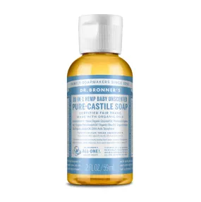 Dr Bronners - 18 in 1 Pure Castile Liquid Soap - Baby Unscented (59ml)