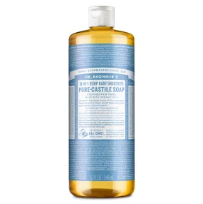 Dr Bronners - 18 in 1 Pure Castile Liquid Soap - Baby Unscented (946ml)