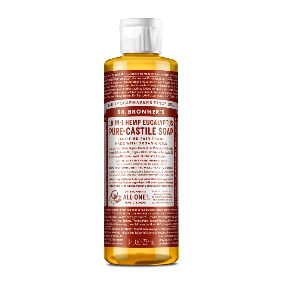 Dr Bronners - 18 in 1 Pure Castile  Liquid Soap - Eucalyptus (237ml)