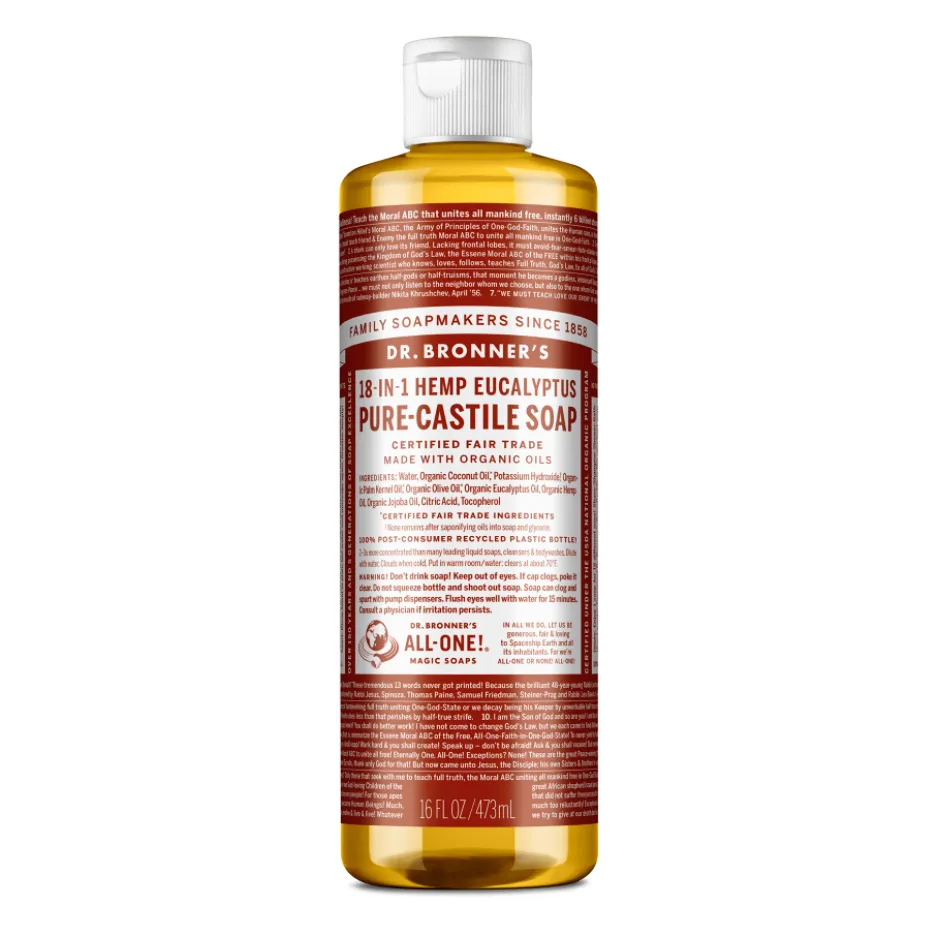 Dr Bronners - 18 in 1 Pure Castile  Liquid Soap - Eucalyptus (473ml)