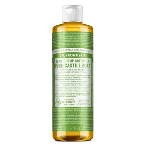 Dr Bronners - 18 in 1 Pure Castile Liquid Soap - Green Tea (473ml)