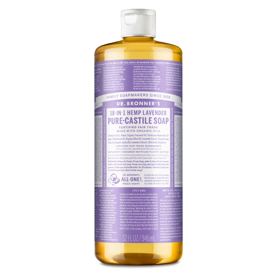 Dr Bronners - 18 in 1 Pure Castile Liquid Soap - Lavender  (946ml)