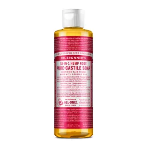 Dr Bronners - 18 in 1 Pure Castile Liquid Soap - Rose (237ml)