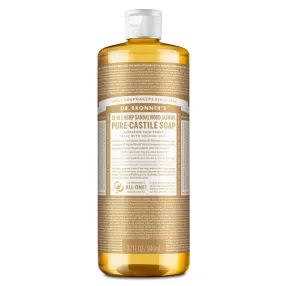 Dr Bronners - 18 in 1 Pure Castile Liquid Soap - Sandalwood and Jasmine (946ml)