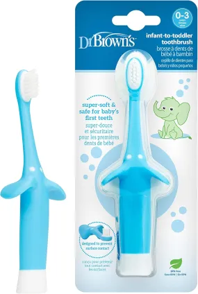 Dr. Browns Infant-to-Toddler Training Toothbrush, Elephant