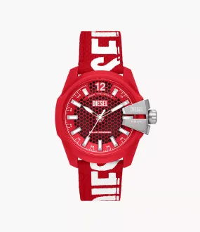 DZ4619 - Diesel Baby Chief Three-Hand Solar-Powered Red rPET Watch