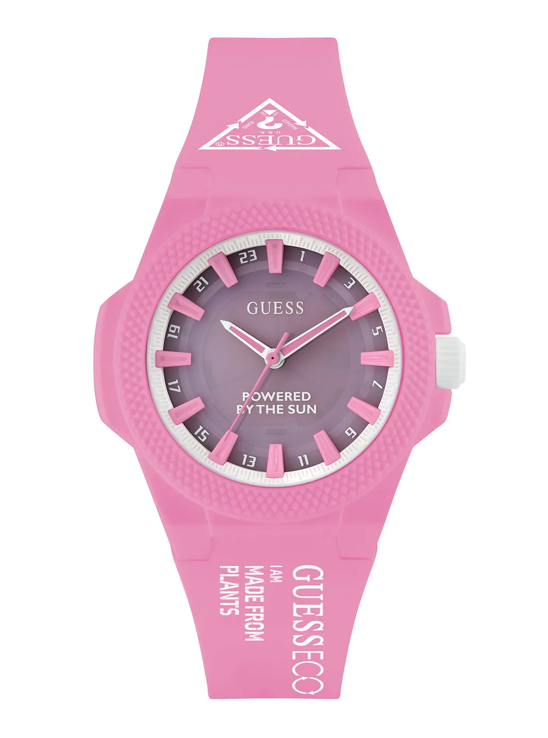 Eco Pink Outspoken Solar Nylon Watch