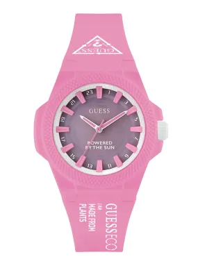 Eco Pink Outspoken Solar Nylon Watch