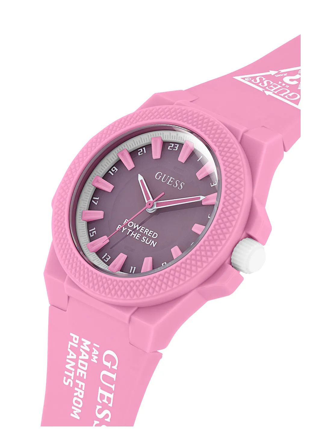 Eco Pink Outspoken Solar Nylon Watch