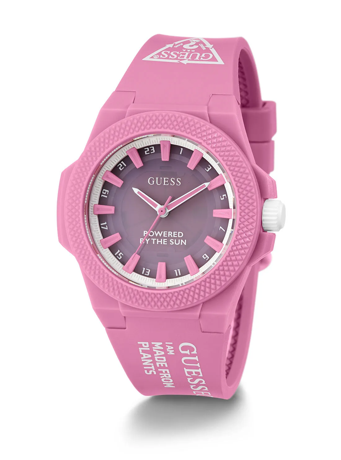 Eco Pink Outspoken Solar Nylon Watch