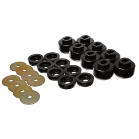 Energy Suspension Hyper-Flex Body Mount Bushing - Black / Cadmium - GM Fullsize Truck 1999-2006