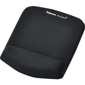 Fellowes Mouse Pad And Wrist Rest Plush Touch Microban Memory Foam Black