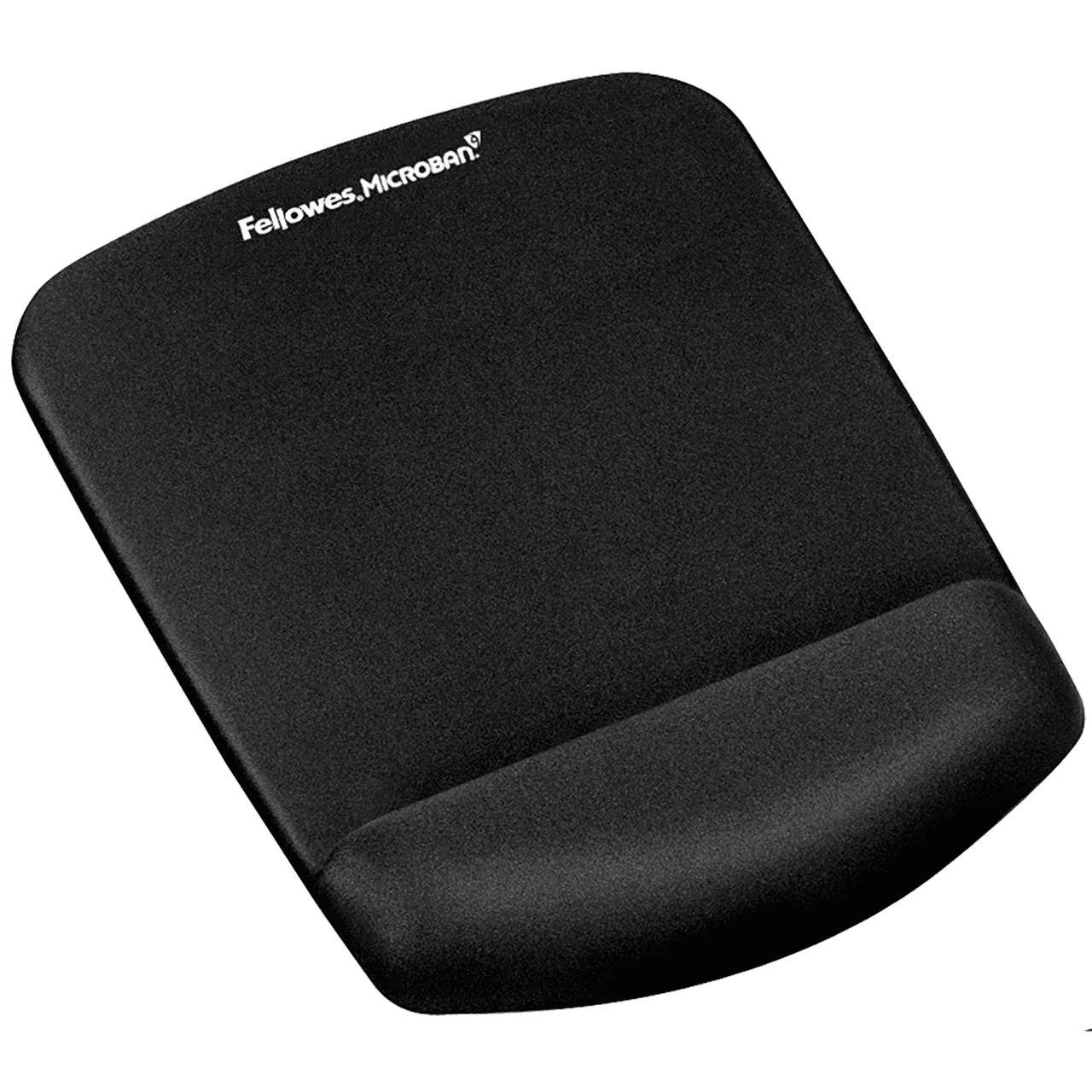 Fellowes Mouse Pad And Wrist Rest Plush Touch Microban Memory Foam Black