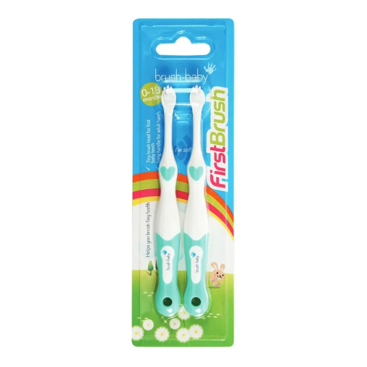 FirstBrush™ Baby Toothbrush Double Pack - Teal