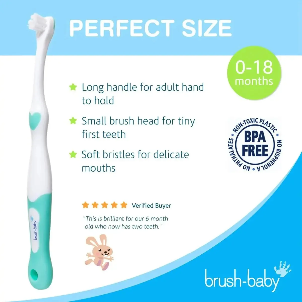 FirstBrush™ Baby Toothbrush Double Pack - Teal