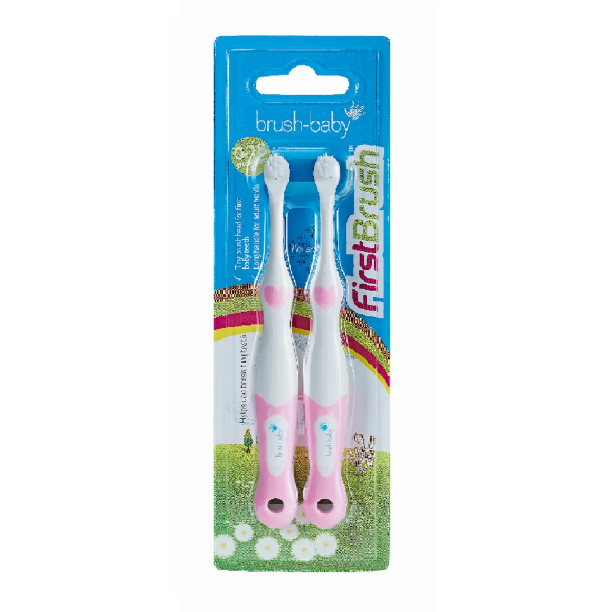 FirstBrush™ First Baby Toothbrush (0-18 months) Double Pack (Pack of 6 Mixed Colours)