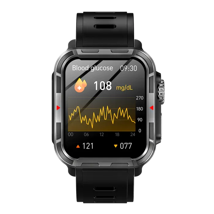 FITAOS VEE PRO Rugged Sports Smartwatch for Body composition /ECG/ Blood sugar/Blood pressure/heart rate monitoring