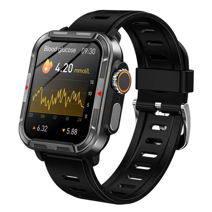 FITAOS VEE PRO Rugged Sports Smartwatch for Body composition /ECG/ Blood sugar/Blood pressure/heart rate monitoring