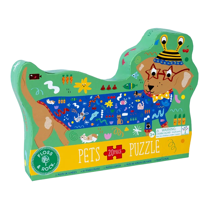 Floss & Rock Pets Shaped Puzzle – 20 Piece