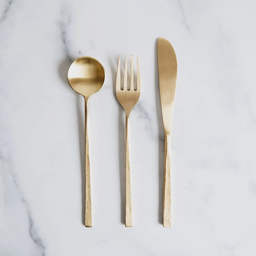 Forged Brass Flatware Set