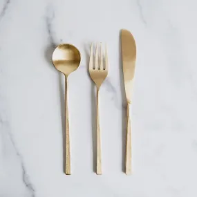 Forged Brass Flatware Set