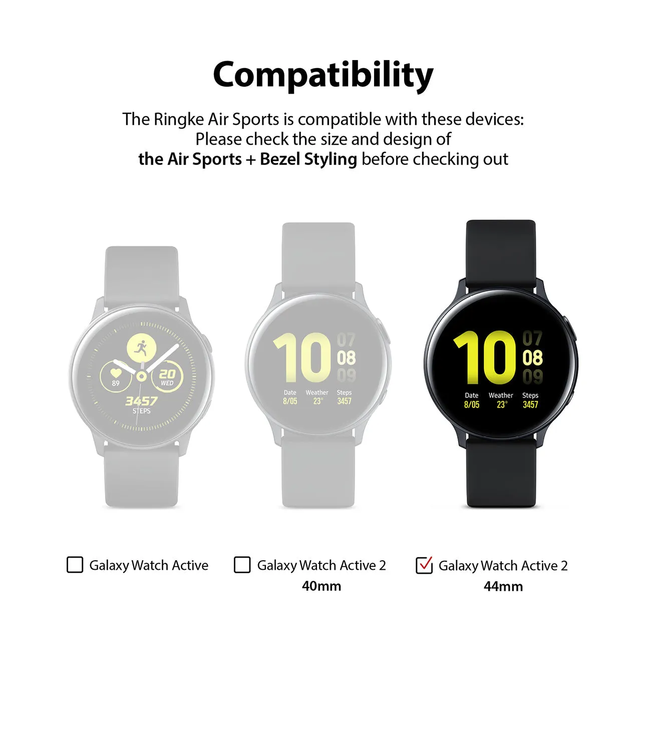 Galaxy Watch Active 2 44mm | Air Sports Black   Bezel Styling