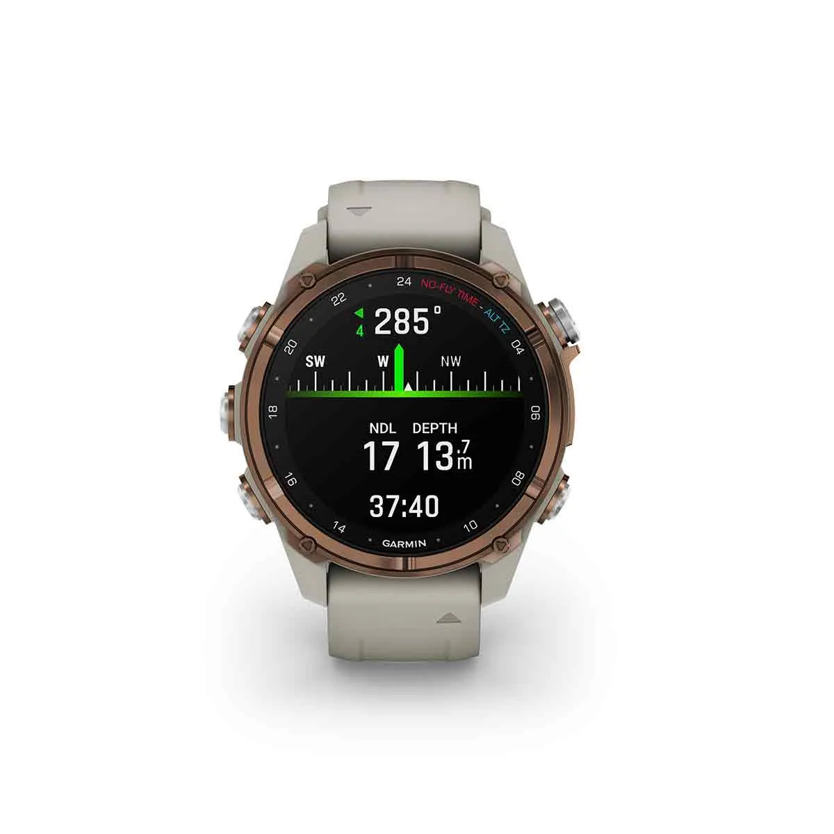 Garmin Descent™ Mk3i Bronze PVD Titanium w/ French Gray Band (43mm Face)