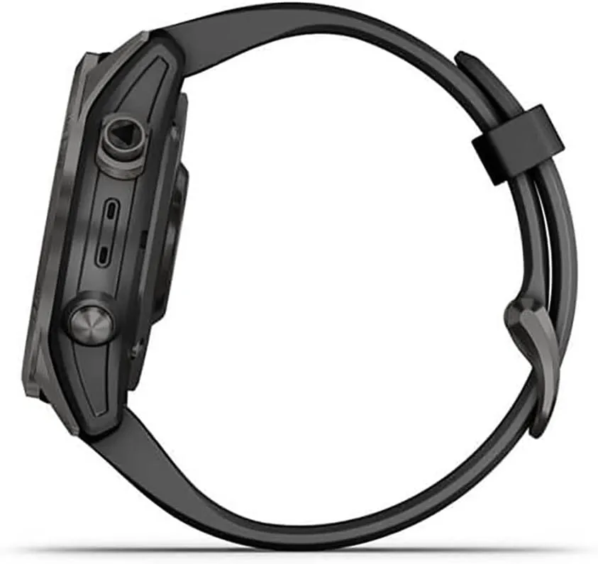 Garmin Fenix 7S Sapphire Solar - Carbon Grey DLC Titanium with Black Band