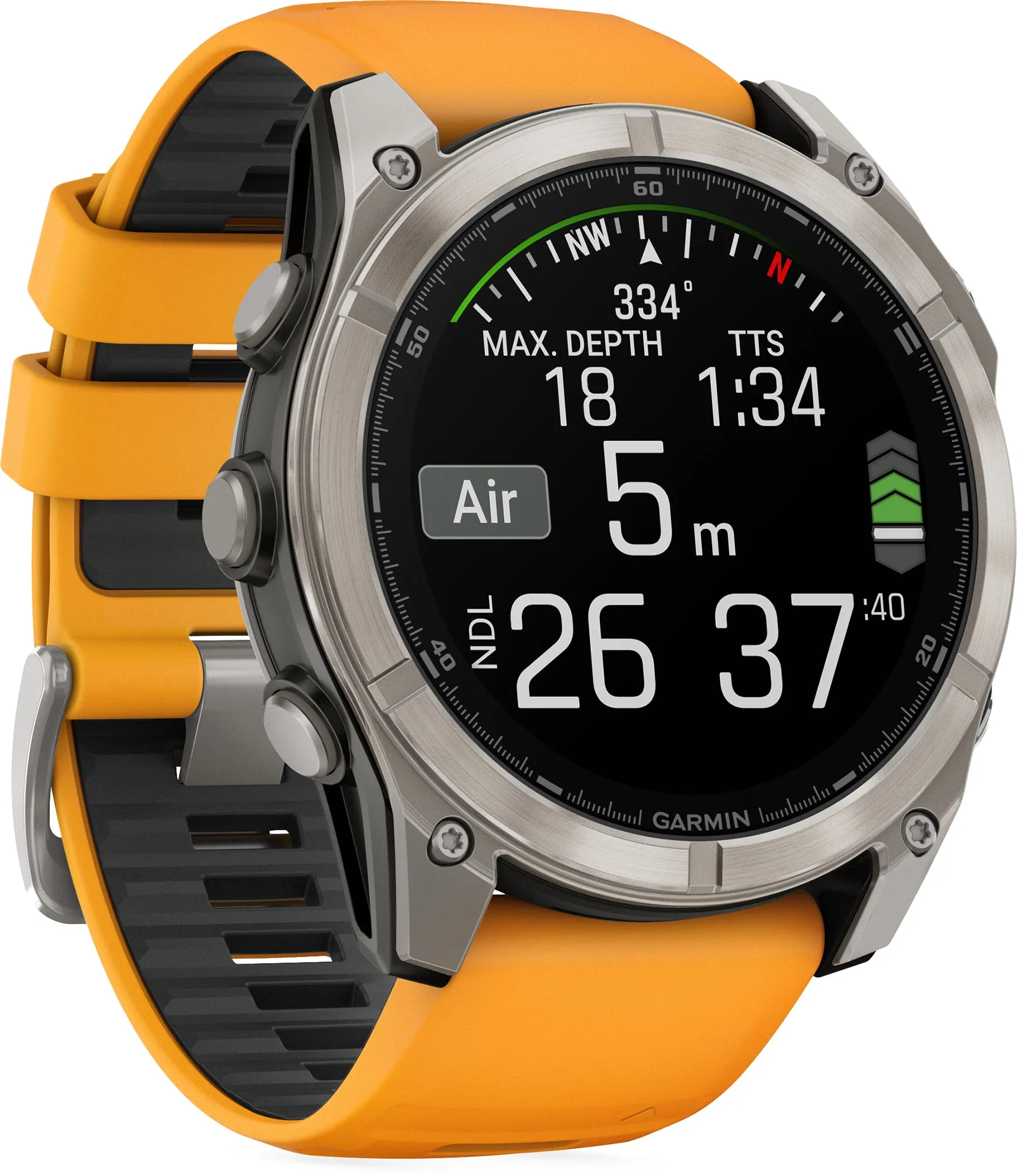 Garmin Fenix 8 AMOLED Sapphire 51mm HRM With GPS Multisport Watch - Orange