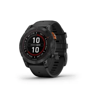 Garmin fēnix 7 PRO SOLAR, Premium Multisport GPS Smartwatch,Solar Charging, Advanced Training Features, Touchscreen and Buttons, Ultratough Design , Flash Light, Up to 22 days battery life, Black