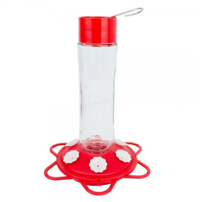 Glass Bottle 10 oz. Hummingbird Feeder