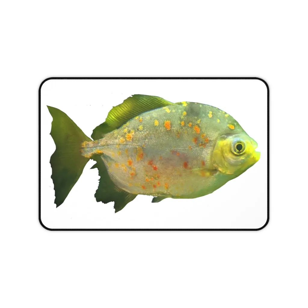 Green Fish with Specs Desk Mat