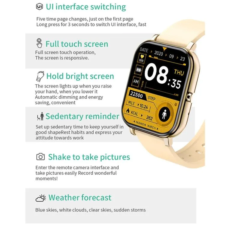 H10 1.69-Inch Bluetooth Smart Watch with Advanced Health Monitoring and Activity Tracking