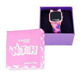 Hamster London Unicorn Metal Horn Swirl Digital Watch