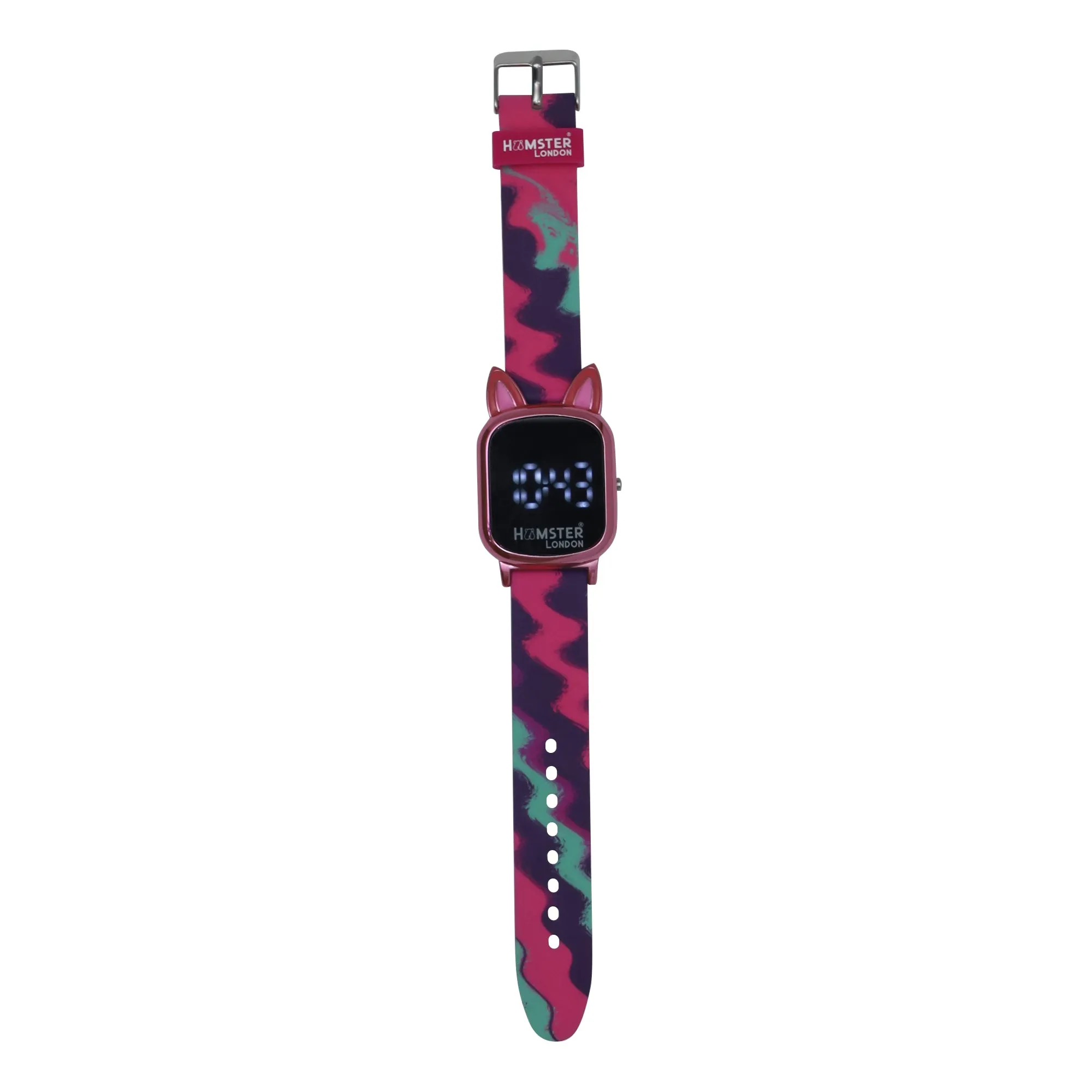 Hamster London Unicorn Metal Horn Swirl Digital Watch