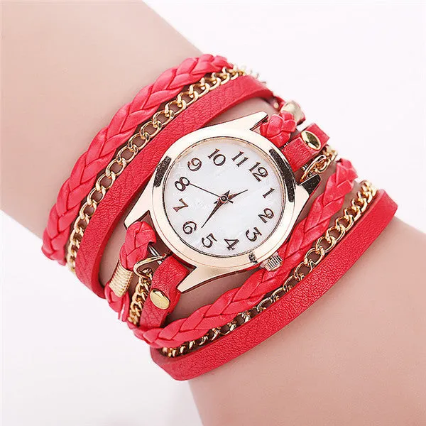 Hot Sale Fashion Casual Wrist Watch Leather Bracelet Women Watches