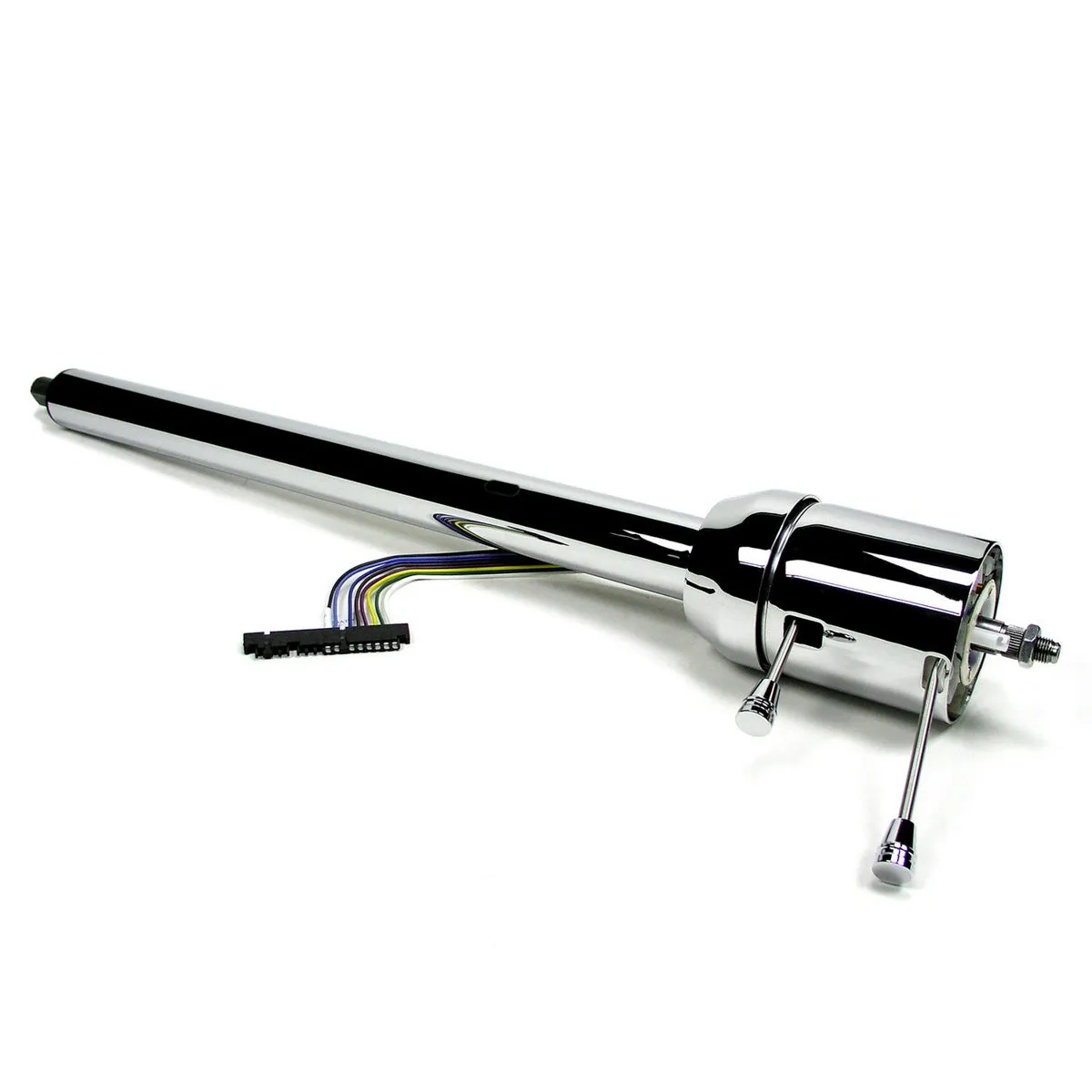 ididit Retrofit Tilt Steering Column - 2 in Tube - Hazard/Turn Signal - Chrome - GM X-Body 1965-66