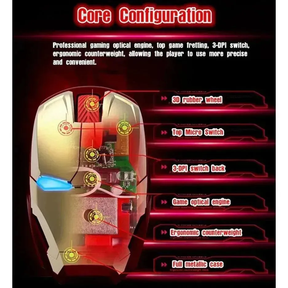 Iron Man Wireless Computer Mouse