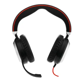 Jabra Evolve 80 Ms Stereo - Headset - Full Size - Wired - Active Noise Cancelling - 3.5 Mm Jack - Certified For Skype Fo